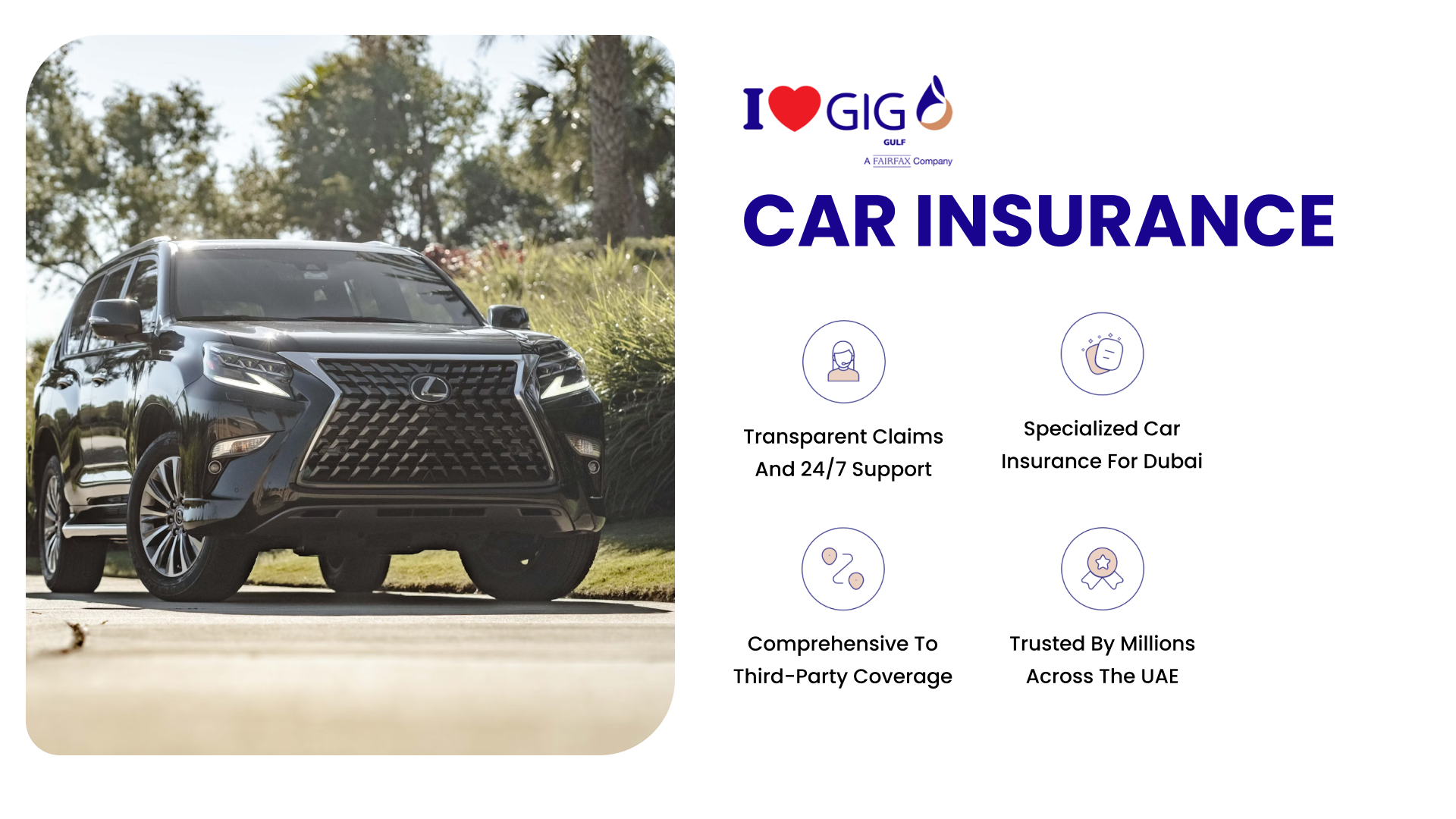 Lexus GX SUV insurance coverage in Dubai and UAE